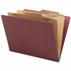 Nature Saver Recycled Classification Folders - Red 2’’ Expansion 25 pt. - 10/Box