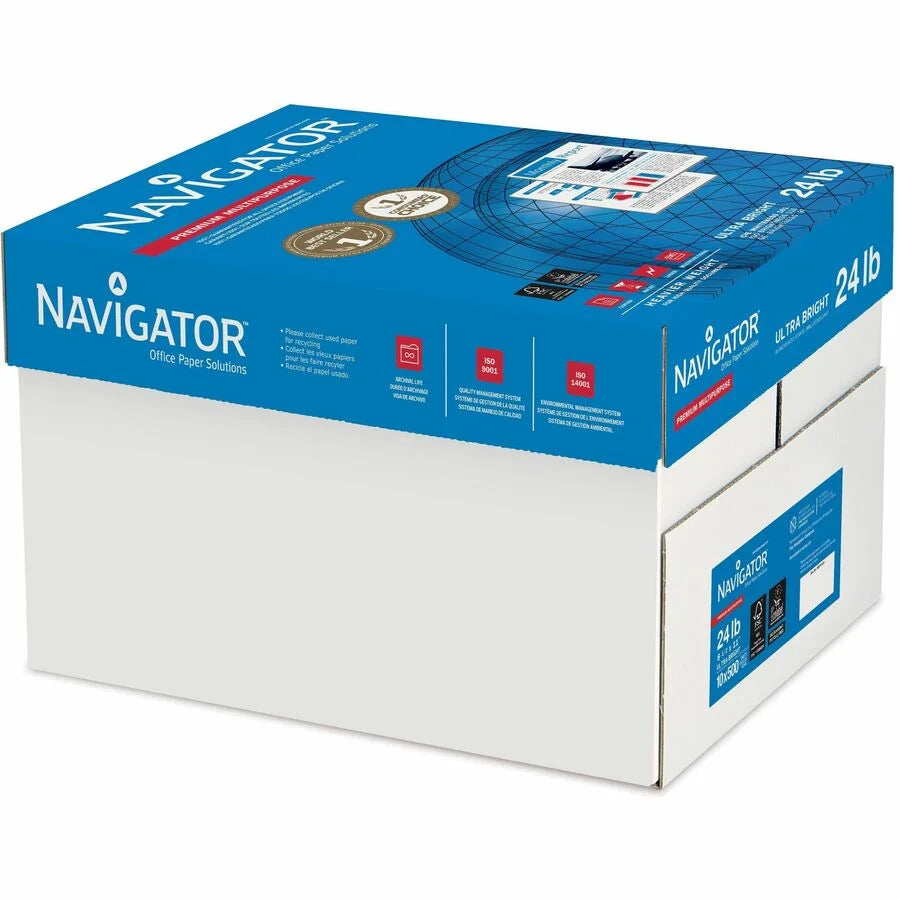 Navigator Premium Multipurpose Paper: Extra Opacity Bright White 24 lb - 500 Sheets/Ream - Copy & Printer Paper