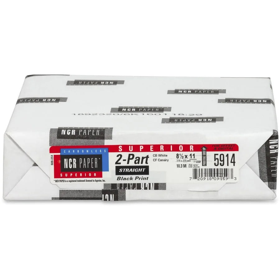 NCR Paper Superior 2-Part Carbonless - White - Letter Size - 250 Sheets - Specialty