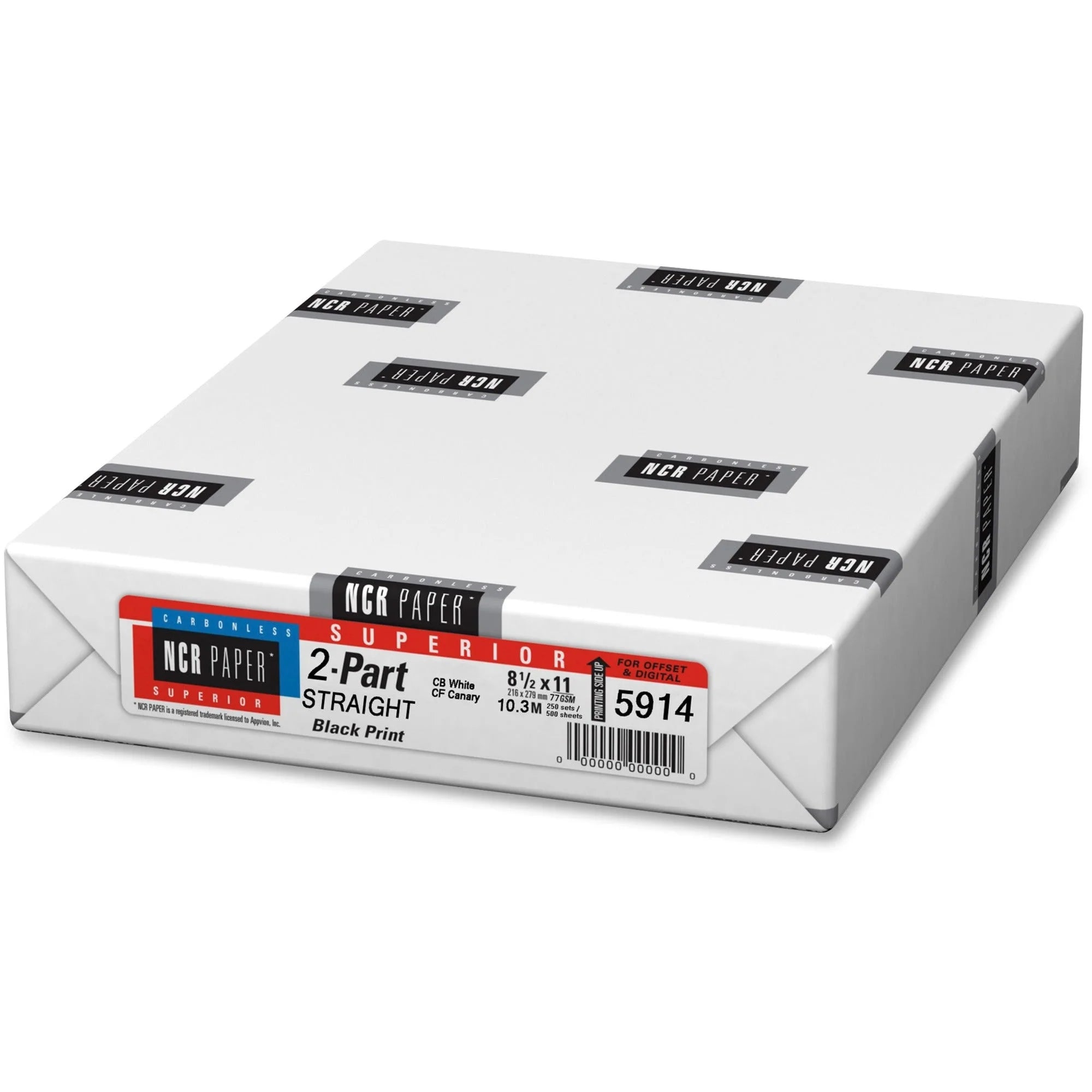NCR Paper Superior 2-Part Carbonless - White - Letter Size - 250 Sheets - Specialty