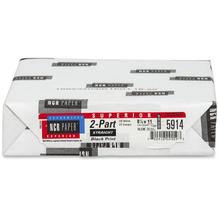 NCR Paper Superior 2-part Straight Carbonless Paper - White - Front