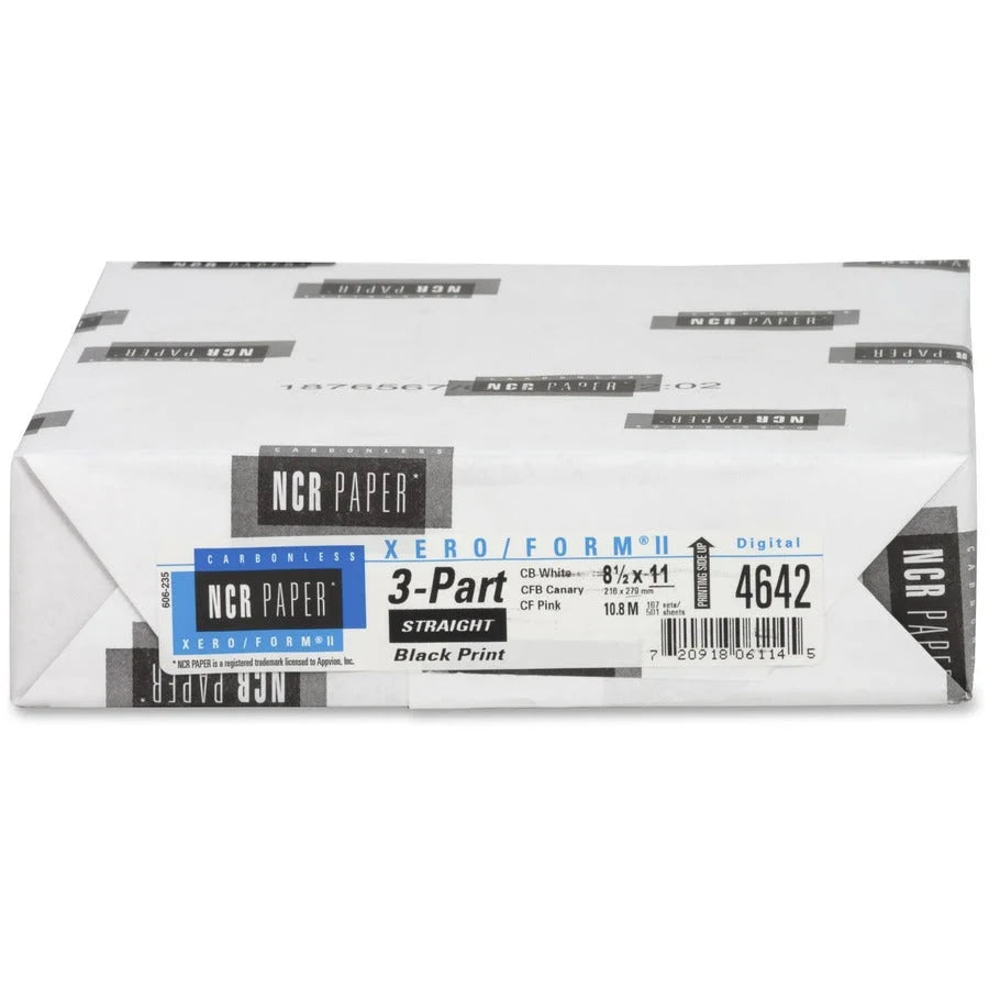 NCR Paper Zero/Form II 3-part Carbonless - Assorted - Letter - 8 1/2’’ x 11’’ - Smooth - Precollated - Specialty
