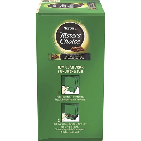 Nescafe Taster’s Choice House Blend Decaf Coffee - Light/Medium - 0.1 oz - Decaffeinated - 80 / Box