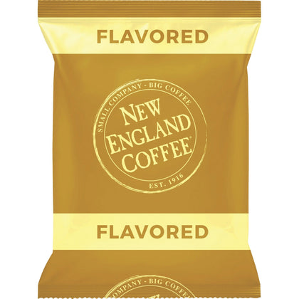 New England Coffee® French Vanilla Coffee - Light/Medium Roast - 2.5 oz Packs - 24/Carton