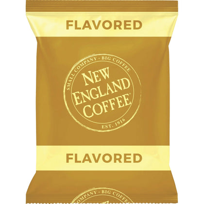New England Coffee® French Vanilla Coffee - Light/Medium Roast - 2.5 oz Packs - 24/Carton