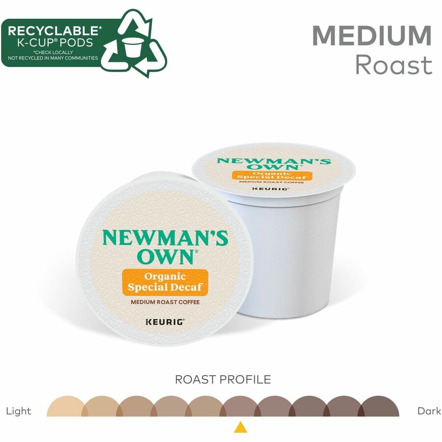 Newman’s Own® Organics K-Cup Pod Coffee - Compatible with Keurig Brewer - American - Medium