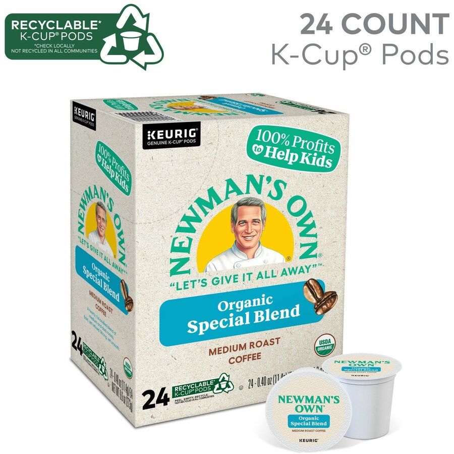 Newman’s Own® Organics K-Cup Pod Special Blend Keurig Single-Serve Pods Medium Roast Coffee 24 Count