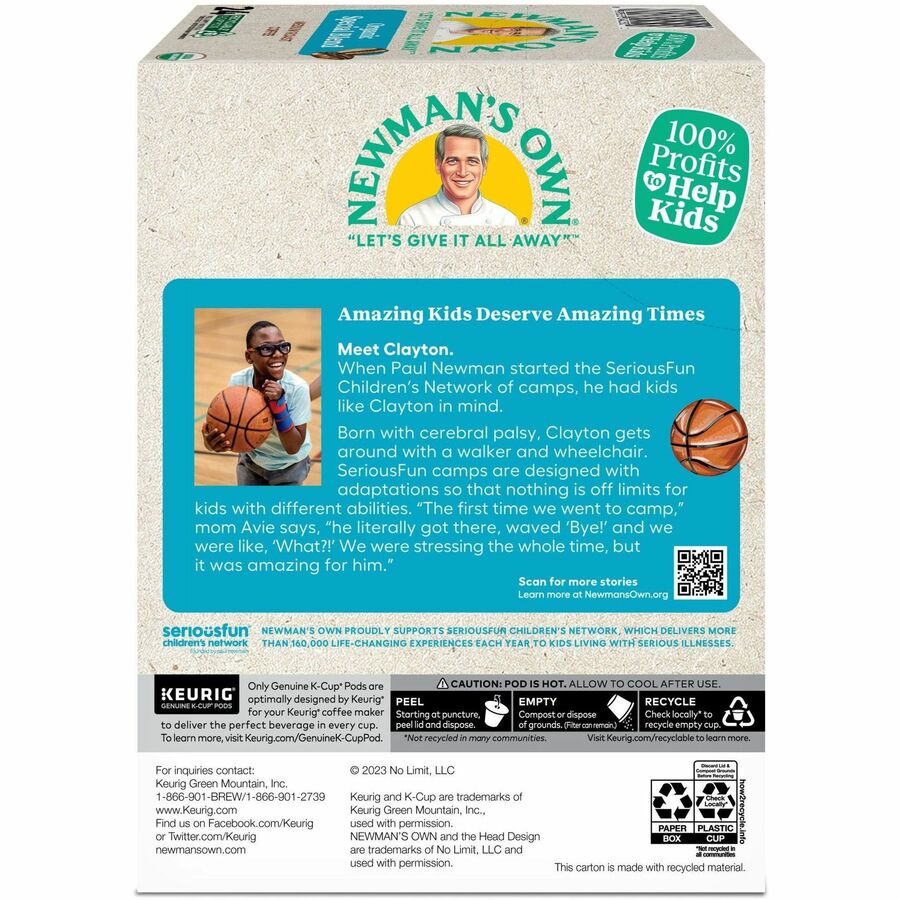 Newman’s Own® Organics K-Cup Pod Special Blend Keurig Single-Serve Pods Medium Roast Coffee 24 Count