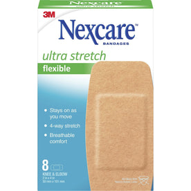 Nexcare Soft ’n Flex Bandages: Tan 2’’W x 4’’L 8/Box - Bandages & Wraps