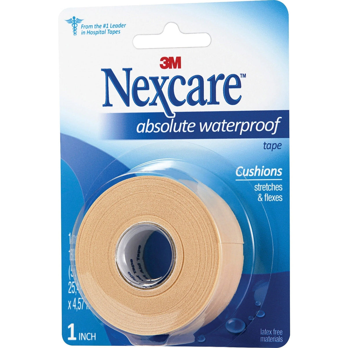 Nexcare Waterproof Tape: Aqua Foam 15ft x 1’’ - First Aid Essential - Bandages & Wraps