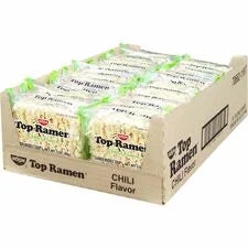 NISSIN FOODS Top Ramen Chili Flavor: Spicy Instant Noodles - 24/Carton - Snacks
