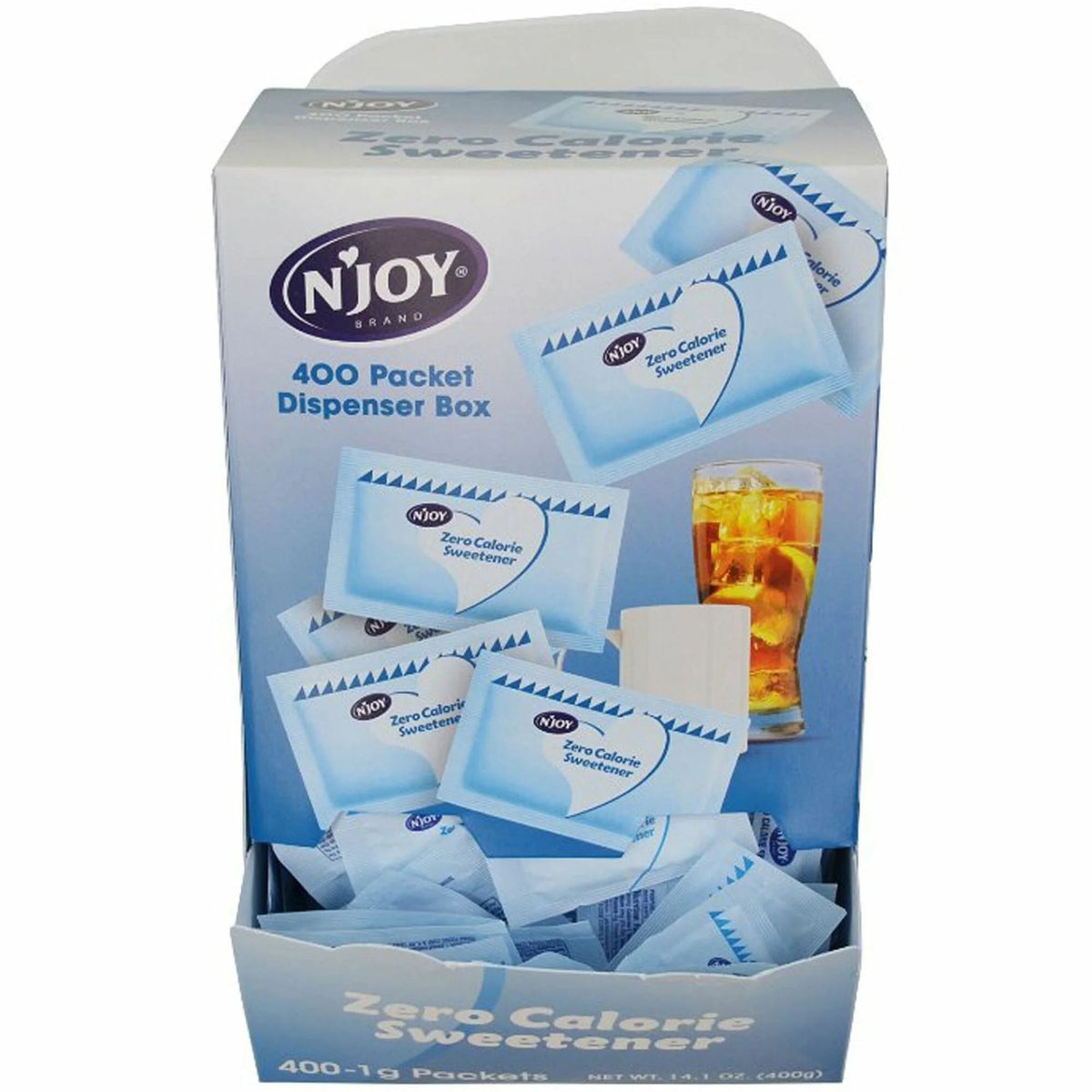 Njoy Aspartame Sugar Substitute - 0.035 oz (1 g) - 400 / Box - Condiments