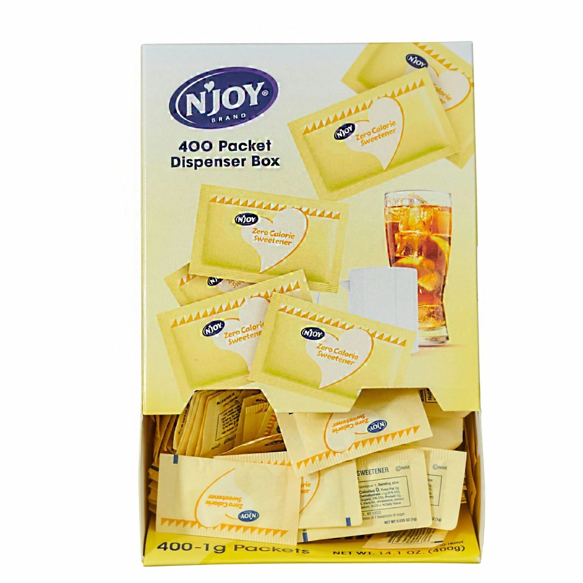 Njoy Yellow Sucralose Sugar Substitute - 0.035 oz Pack - 400 Packets - Condiments