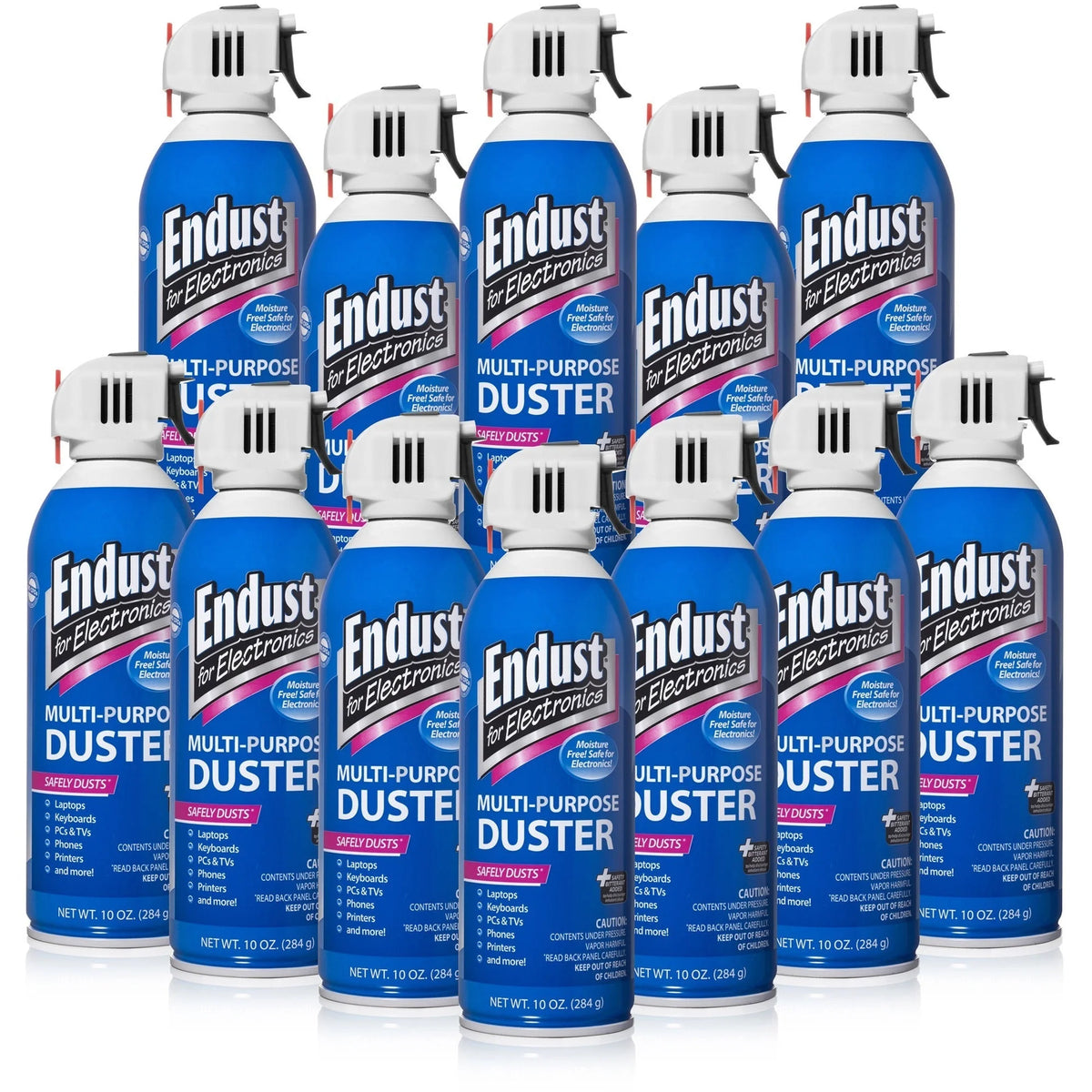 Norazza Multipurpose Duster: 10 oz Blue - 12 Pack - Electronics Cleaning Supplies