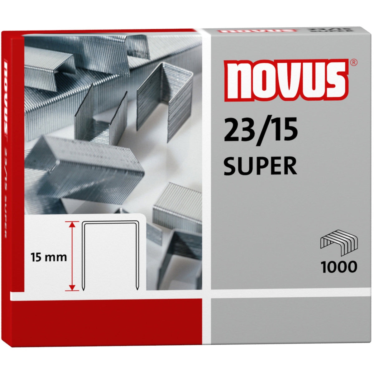 Novus 23/15 Super Heavy Duty Staples - 2000
