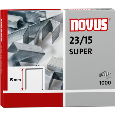 Novus 23/15 Super Heavy Duty Staples - 2000