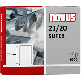 Novus 23/20 Super Heavy Duty Staples - 25/32’’ Leg - Silver - Steel - & Staple Removers