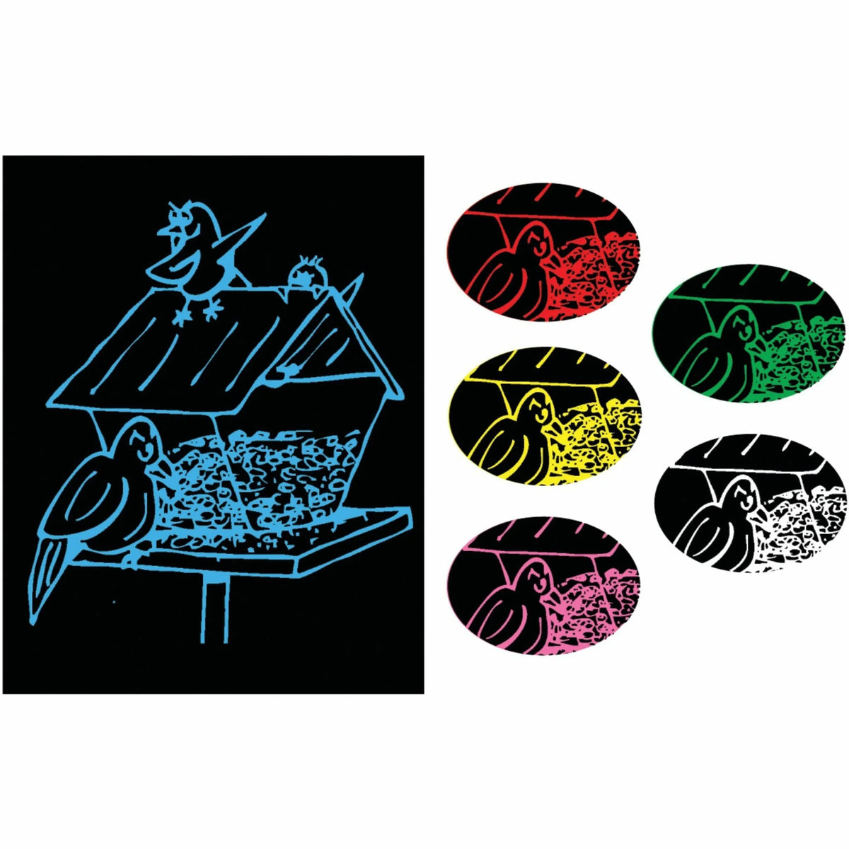 Now You See It! Etch Board - Classroom Activities - 12-Pack - 11’’ x 8.50’’ - Assorted Colors - Art Paper Rolls/Tissue