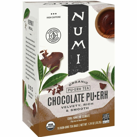 Numi Organic Chocolate Pu-erh Black Tea Bag - 16 - Box