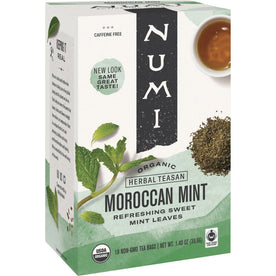 Numi Organic Moroccan Mint Herbal Tea Bags - Refreshing - 18 Teabags