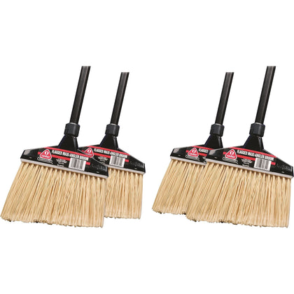 O-Cedar Commercial MaxiPlus Angle Broom - Professional 14’’ Brush - 48’’ Metal Handle - Brooms & Sweepers