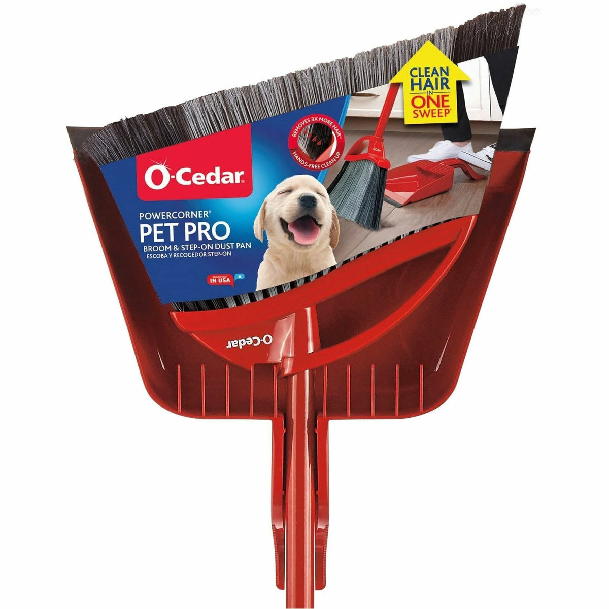 O-Cedar PowerCorner Pet Pro Broom - Ultimate Hair Cleaning - Brooms & Sweepers