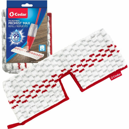 O-Cedar ProMist MAX Microfiber Spray Mop Pad - White - 1 Each - Mops & Refills