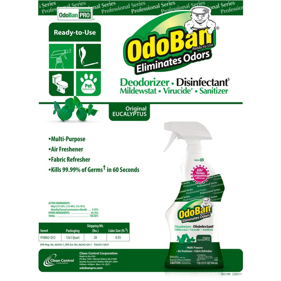OdoBan Eucalyptus Deodorizer Disinfectant Spray - Alternate-Image2