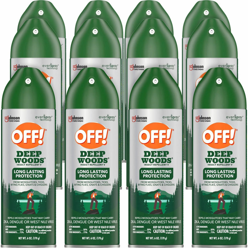 OFF! Deep Woods Insect Repellent V Spray - 6 fl oz - 12/Carton - Repellents