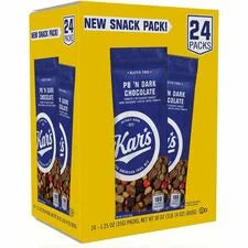 Office Snax Peanut Butter ’N Dark Chocolate Mix - 24 Packs - 1.25 oz Each - Snacks
