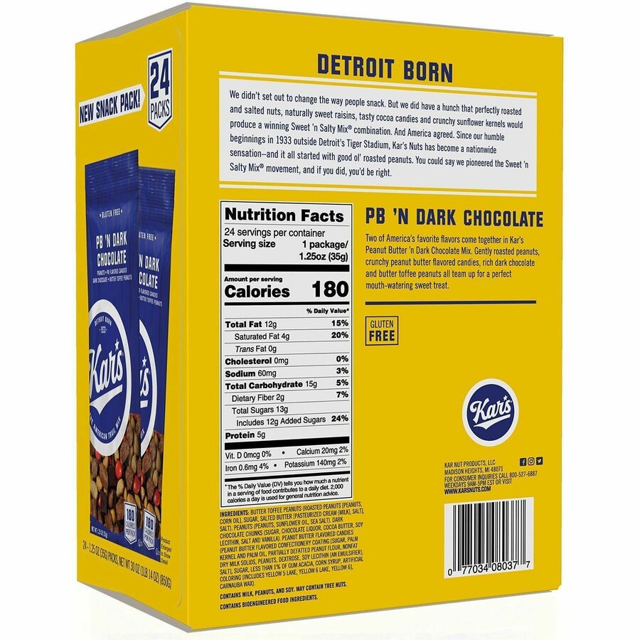 Office Snax Peanut Butter 'N Dark Chocolate Mix - Rear