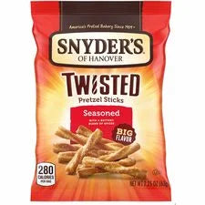 Office Snax Pretzel Sticks: Butter Onion Garlic Crunch - 2.25 oz - 36/Carton - Snacks