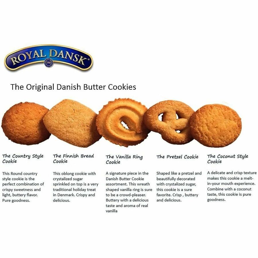 Office Snax Royal Dansk Danish Butter Cookies - Alternate-Image2