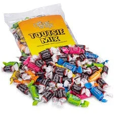 Office Snax Tootsie Roll Assortment: Original Lime Cherry Lemon Vanilla Orange - 14 oz - Sweets