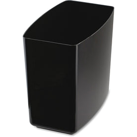 Officemate 2200 Series Wastebasket: 5 gal Capacity Black - 12.5’’ x 13.8’’ 8.4’’ - Waste Containers & Lids