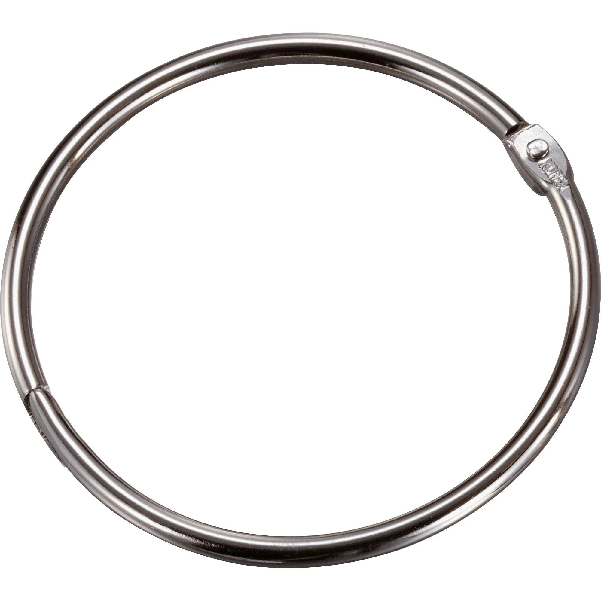 Officemate 3’’ Silver Loose-Leaf Book Rings - Metal 10/Box - Binder / Bulldog Clips