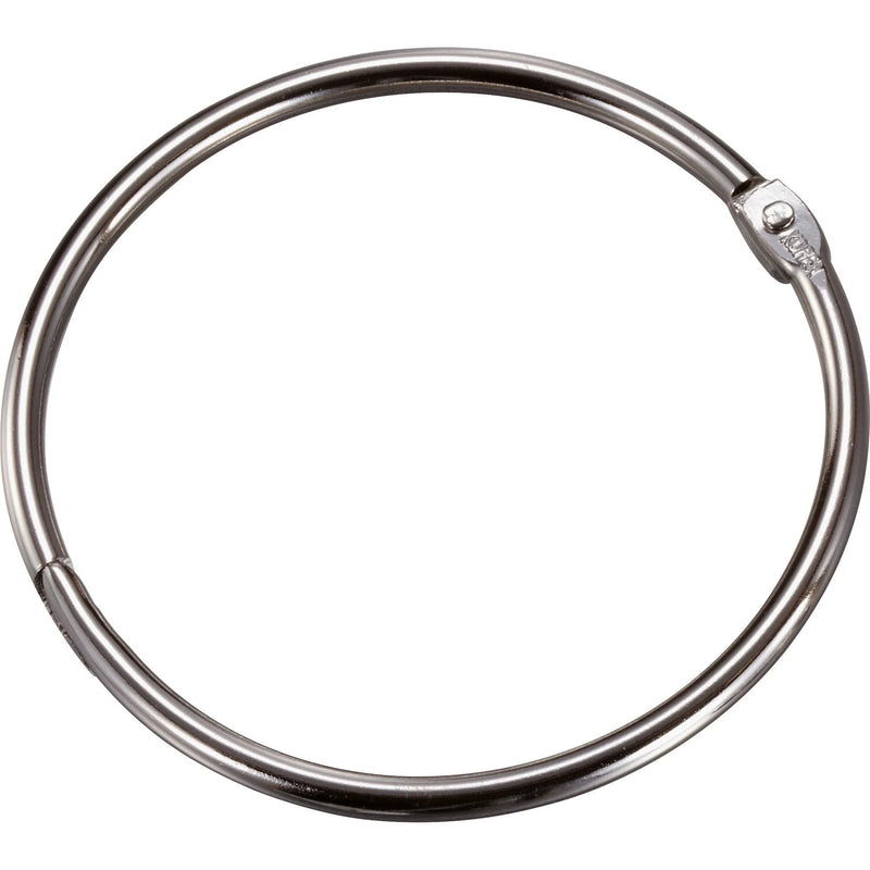 Officemate 3’’ Silver Loose-Leaf Book Rings - Metal 10/Box - Binder / Bulldog Clips