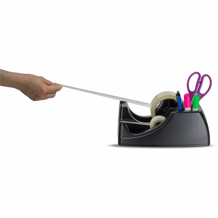 Officemate 96690 Deluxe Heavy Duty Two Roll Tape Dispenser - Holds Total 2 Tape(s) - Black - 1 Each - Dispensers