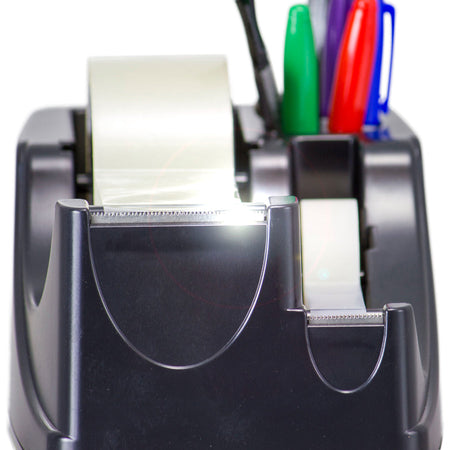 Officemate 96690 Deluxe Heavy Duty Two Roll Tape Dispenser - Holds Total 2 Tape(s) - Black - 1 Each - Dispensers
