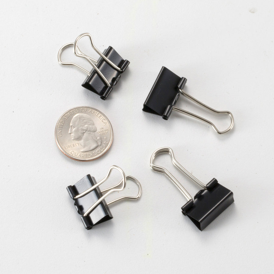 Officemate 99020 Small Binder Clips, Black, 12/Pack - Alternate-Image2