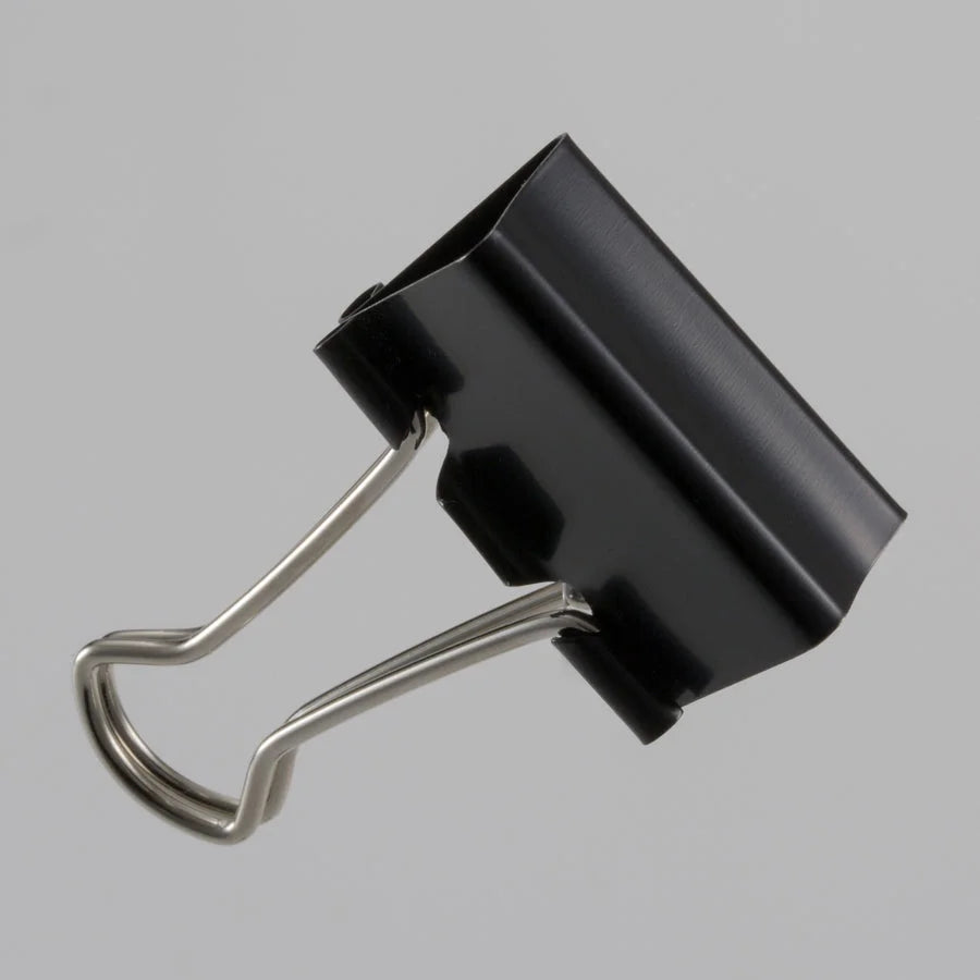 Officemate Binder Clips: Medium 2.4’’ Width 0.62’’ Size Capacity - Black 12/Box - Bulldog Clips