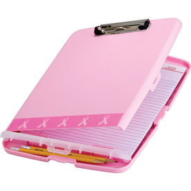 Officemate Breast Cancer Awareness Clipboard Storage Box - Pink - 11’’ - 1 Each - Clipboards