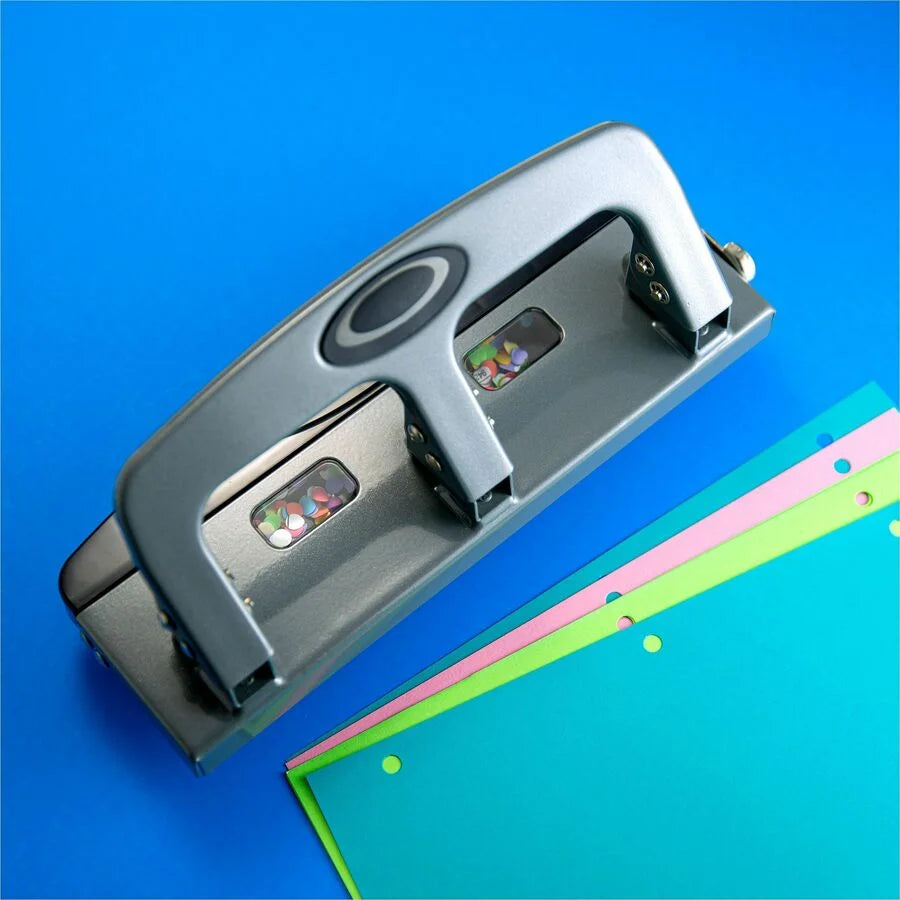 Officemate Deluxe 3-Hole Punch: Efficient 20-Sheet Capacity Punching - Paper Punches