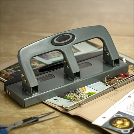 Officemate Deluxe 3-Hole Punch: Efficient 20-Sheet Capacity Punching - Paper Punches