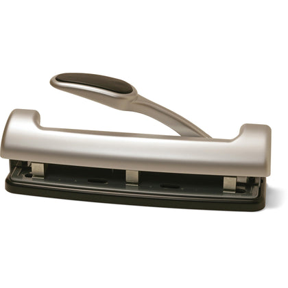 Officemate EZ Lever Adjustable Hole Punch: 3 Punch Heads 15 Sheet Capacity - Paper Punches