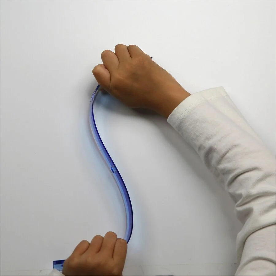 Officemate Flexible Rulers: 12’’ Length x 1.3’’ Width - Plastic - Imperial & Metric - Assorted Colors - 12 Pack - Rulers