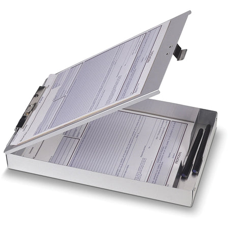 Officemate Form Holder: 1’’ Clip Capacity Aluminum Storage for Stationary - Clipboards