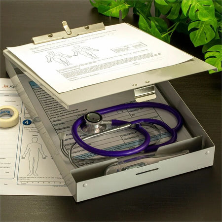 Officemate Form Holder: 1’’ Clip Capacity Aluminum Storage for Stationary - Clipboards