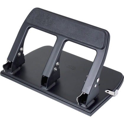 Officemate Heavy-duty 3-hole Punch: Punches 40 Sheets - Silver - Paper