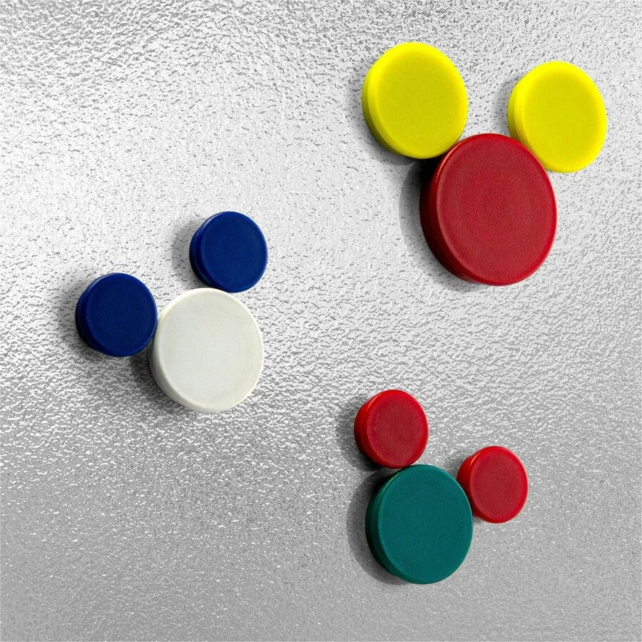 Officemate Heavy-Duty Magnets Set - 30-Piece Assorted Sizes & Colors - Board Easel Accessories